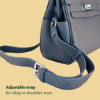 [KM-2] 25CM COWHIDE TOGO LEATHER K||Y INSPIRED UNISEX CROSS-BODY BAG