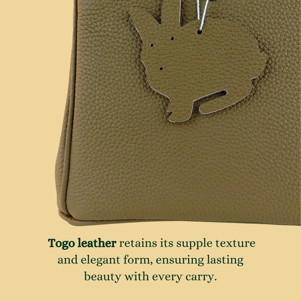 [KM-2] 25CM COWHIDE TOGO LEATHER K||Y INSPIRED UNISEX CROSS-BODY BAG