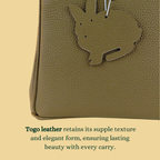 [KM-2] 25CM COWHIDE TOGO LEATHER K||Y INSPIRED UNISEX CROSS-BODY BAG