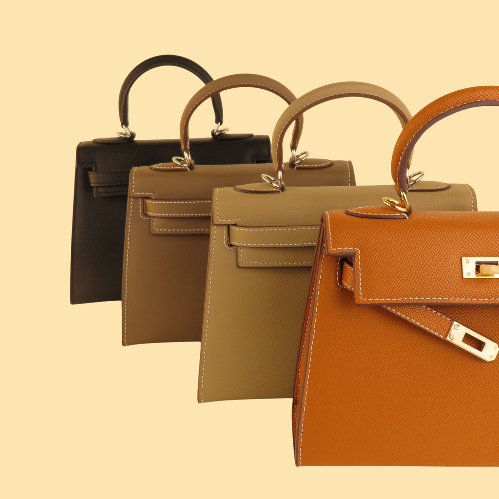 [KL-1] 22CM/25CM K||Y INSPIRED EPSOM COWHIDE LEATHER HANDBAG