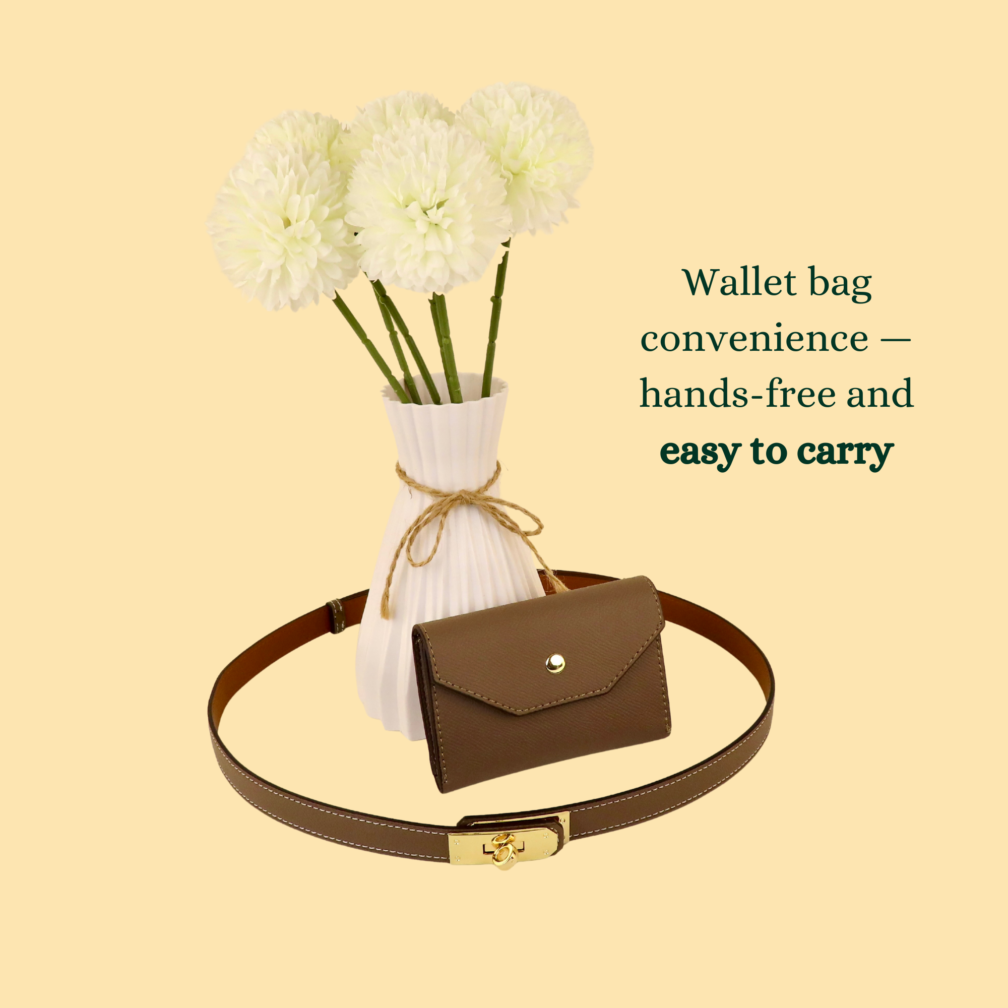 [EB-1]  EPSOM COWHIDE LEATHER BELT/ WALLET BAG