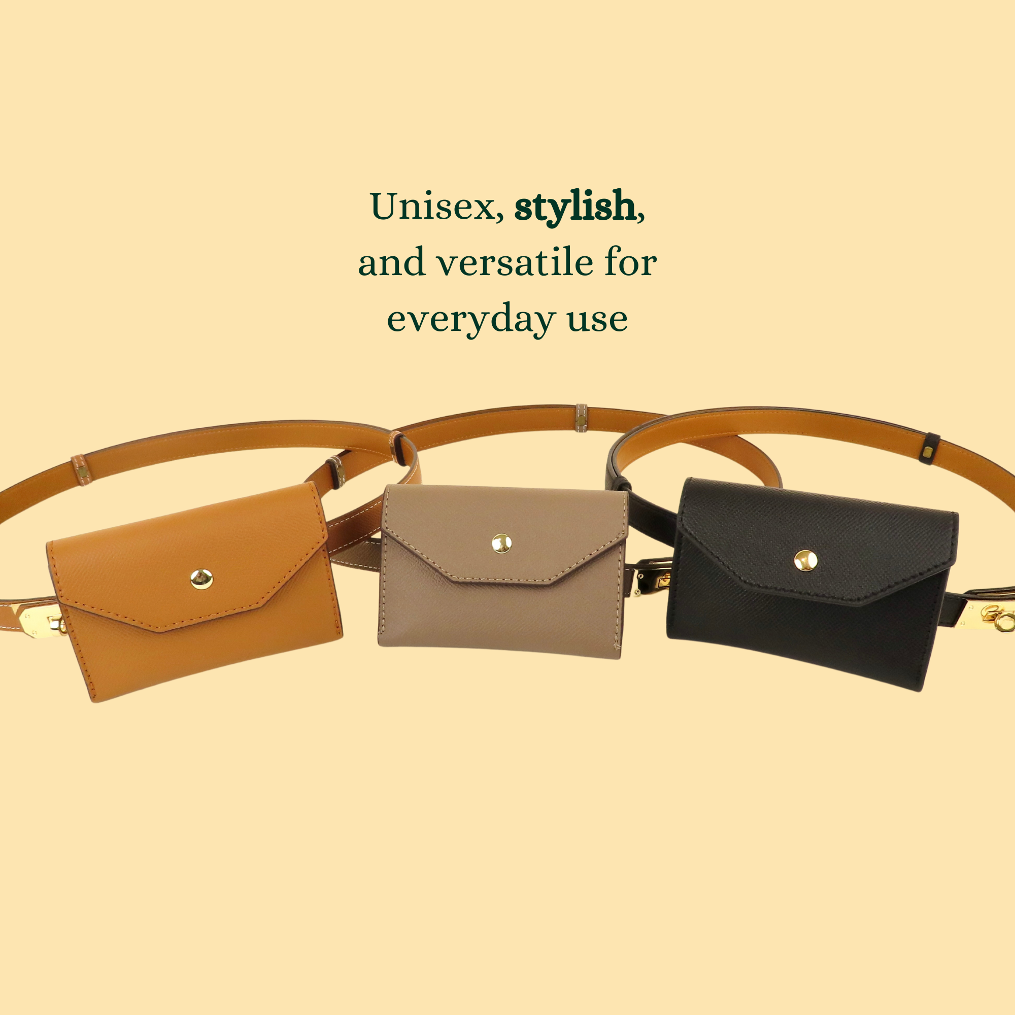 [EB-1]  EPSOM COWHIDE LEATHER BELT/ WALLET BAG