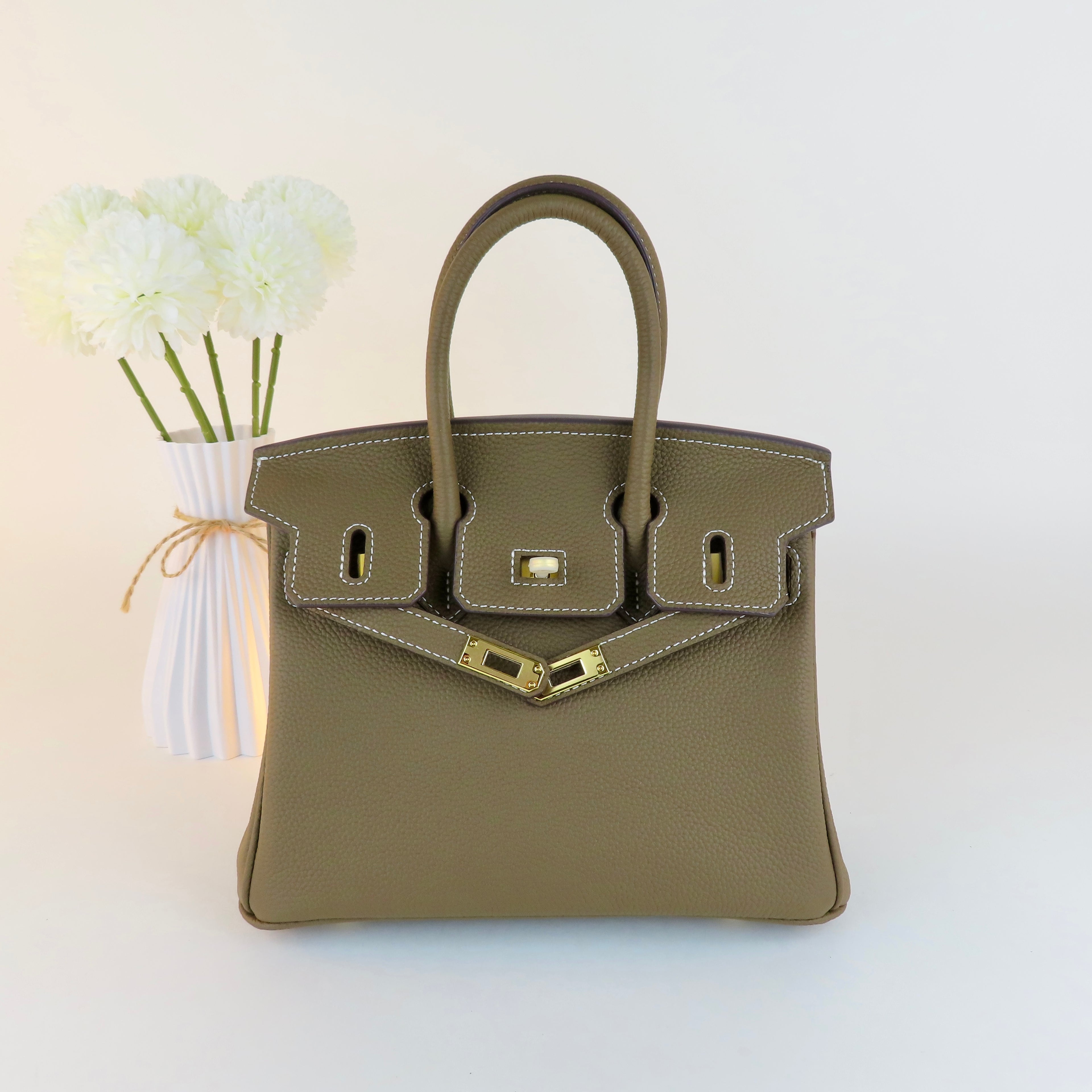 [BK-1] 20CM/25CM BRKN INSPIRED TOGO COWHIDE LEATHER HANDBAG