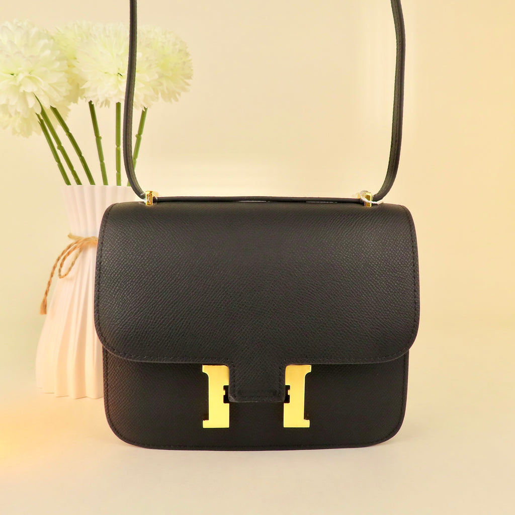 [CN-1] 19CM CONS INSPIRED CLASSIC REAL EPSOM COWHIDE LEATHER PALM PRINT/HIMALAYAN CROSSBODY HANDBAG