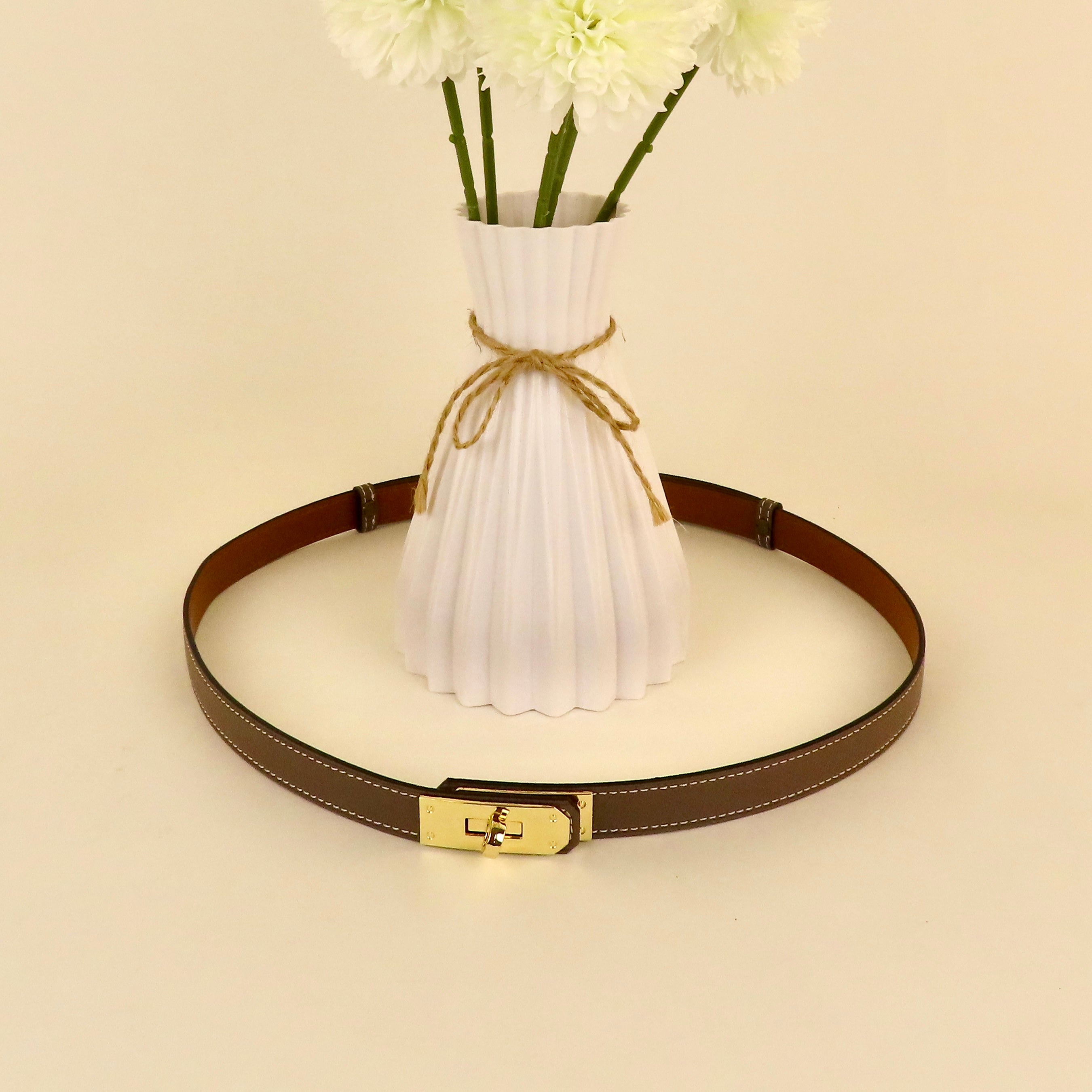 [EB-1]  EPSOM COWHIDE LEATHER BELT/ WALLET BAG