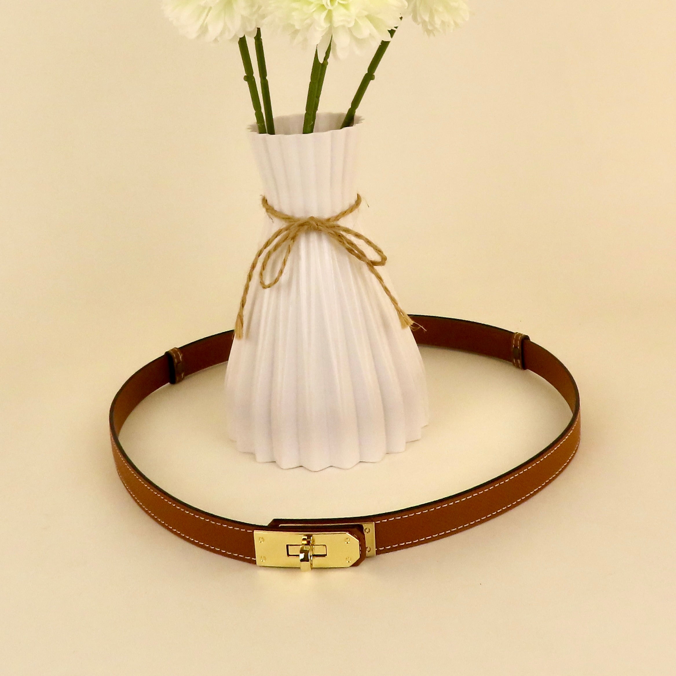 [EB-1]  EPSOM COWHIDE LEATHER BELT/ WALLET BAG