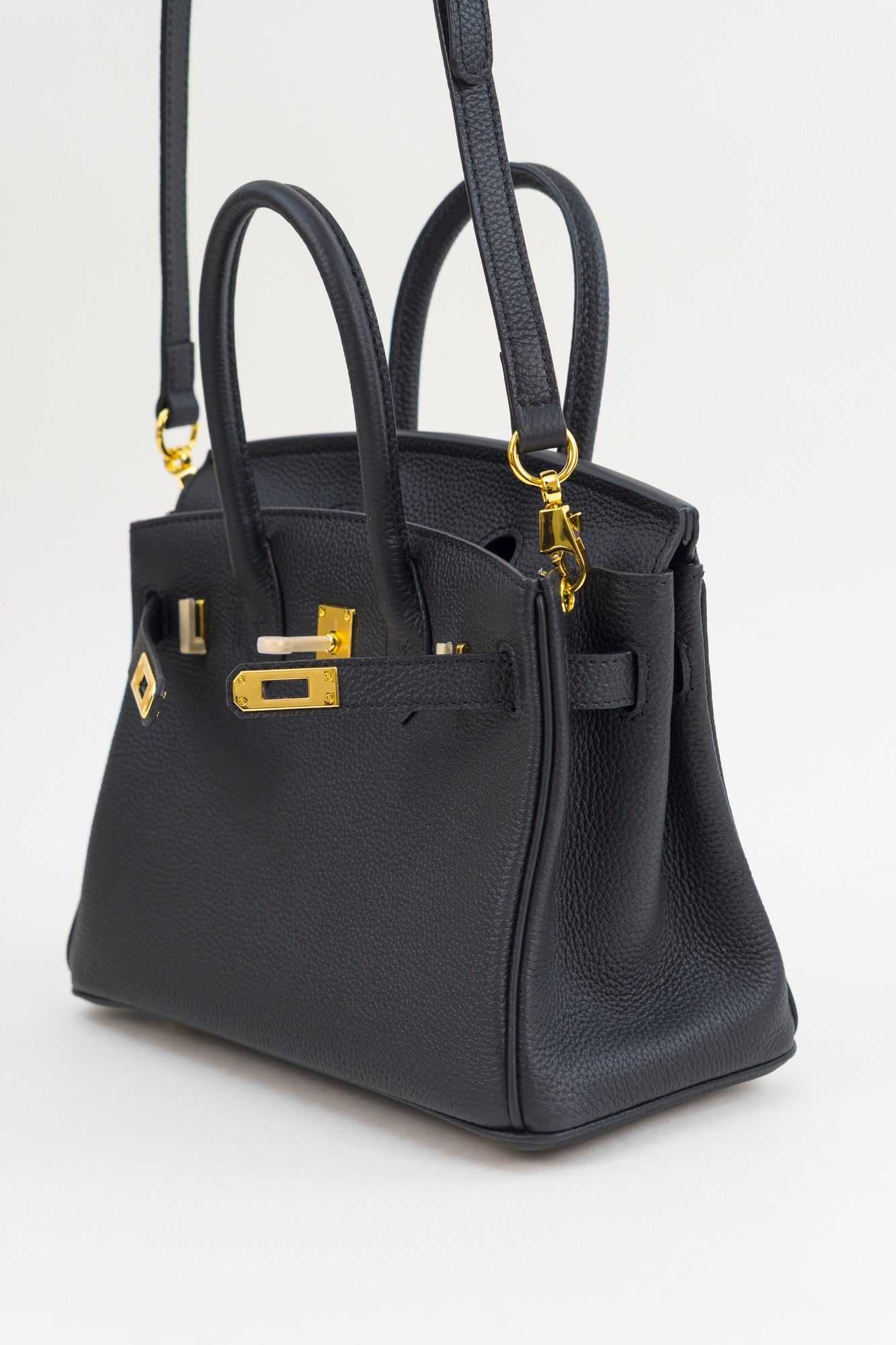 Saloria Birkin 30 in Black(Gold)