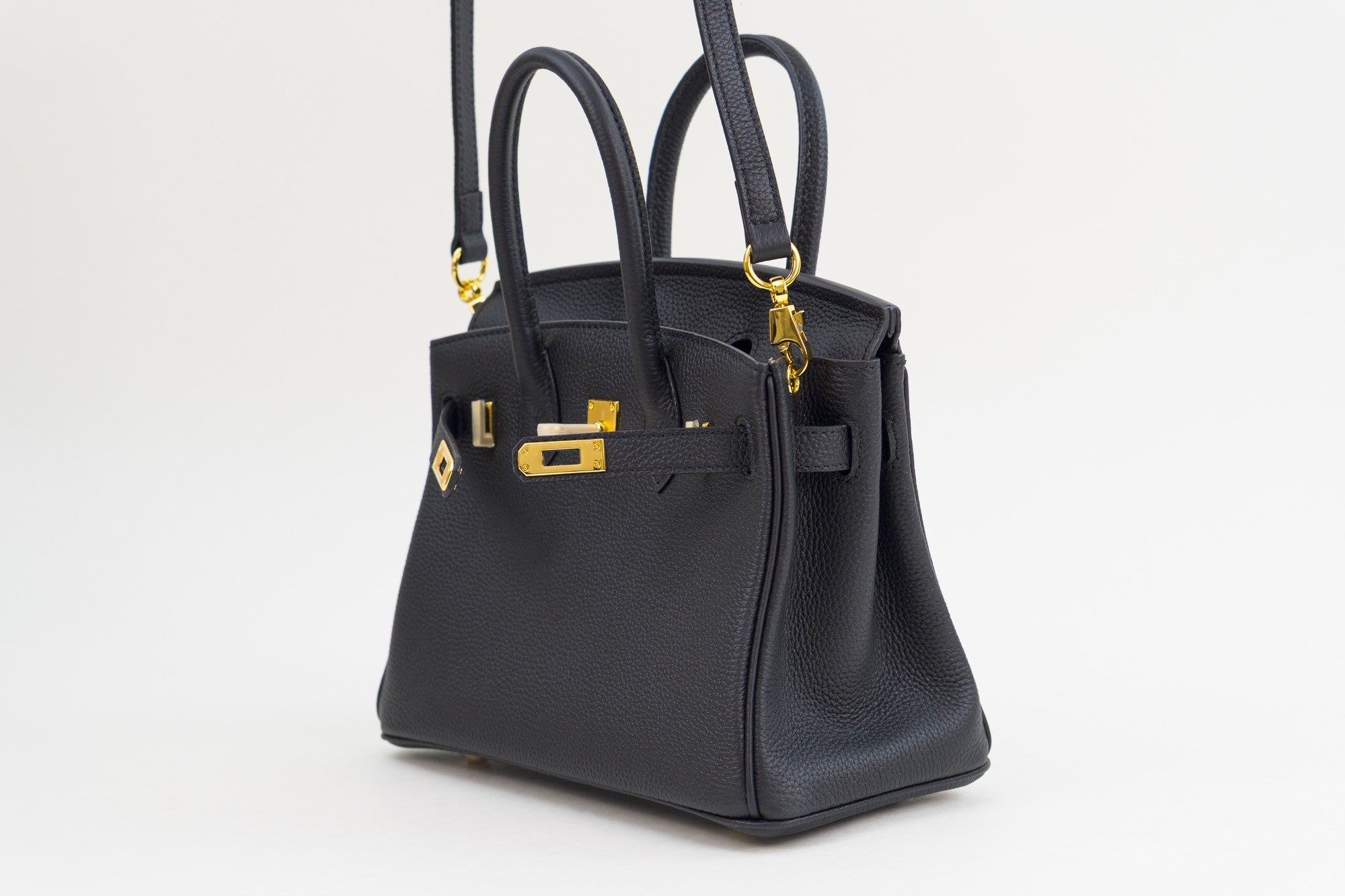 Saloria Birkin 30 in Black(Gold)