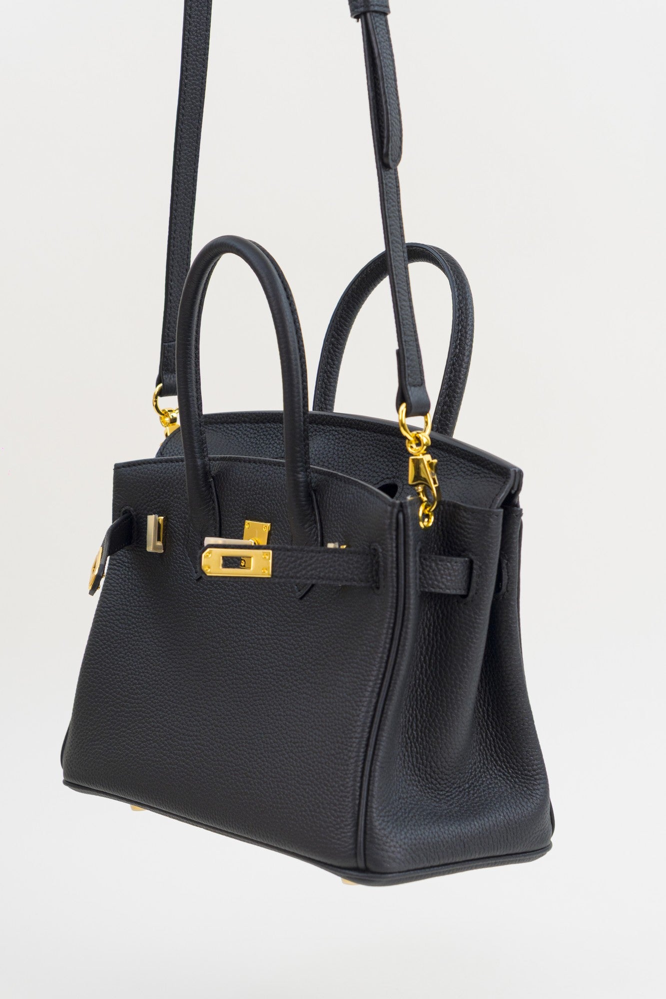 Saloria Birkin 30 in Black(Gold)