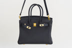 Saloria Birkin 30 in Black(Gold)