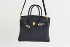 Saloria Birkin 30 in Black(Gold)