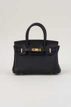 Saloria Birkin 30 in Black(Silver)
