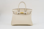 Saloria Birkin 30 in White(Silver