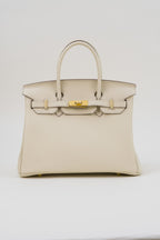 Saloria Birkin 30 in White(Silver