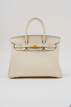 Saloria Birkin 30 in White(Silver