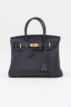 Saloria Birkin 35 in Black(Gold)