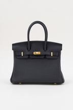 Saloria Birkin 35 in Black(Silver)